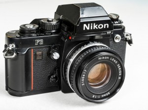 Nikon F3 with HP viewfinder. Image courtesy Wikipedia.