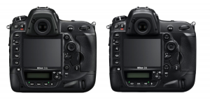 Nikon D4s and Nikon D4 comparison - rear view