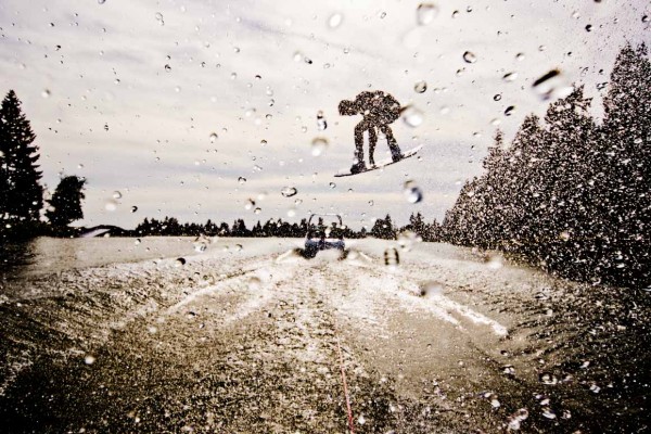Wet Snowboard Jump