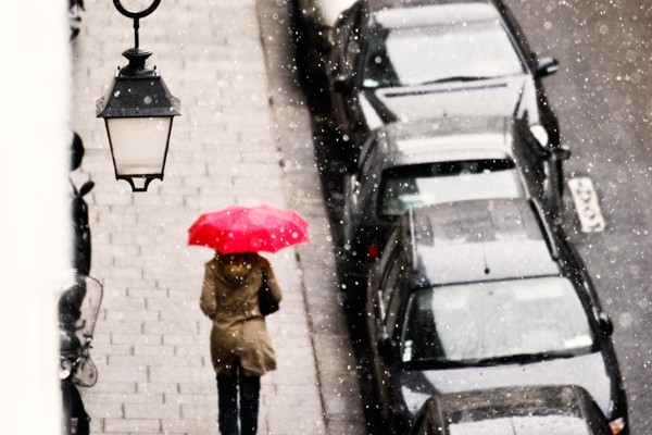 Paris Lonely Umbrella Walks